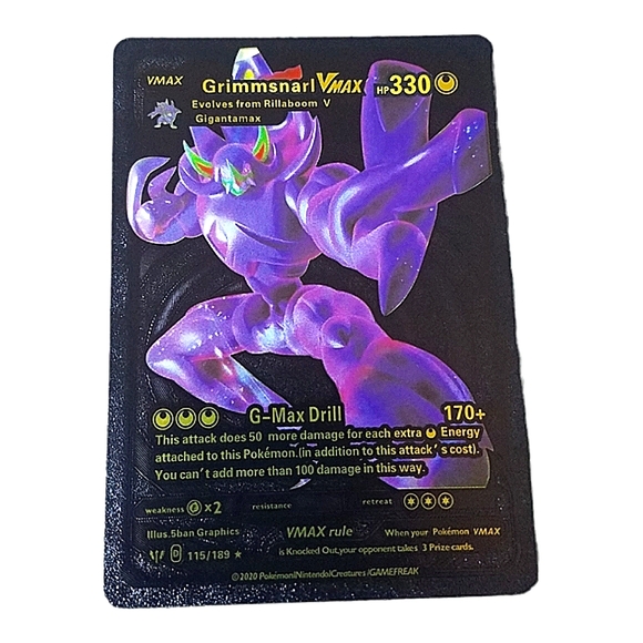 CLEARANCE 💖Collector's Grimmsnarl V-Max 330hp Black Gold Pokemon Card - Picture 1 of 2